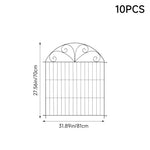 Breeins 10pcs Decorative Metal Garden Fence Panels