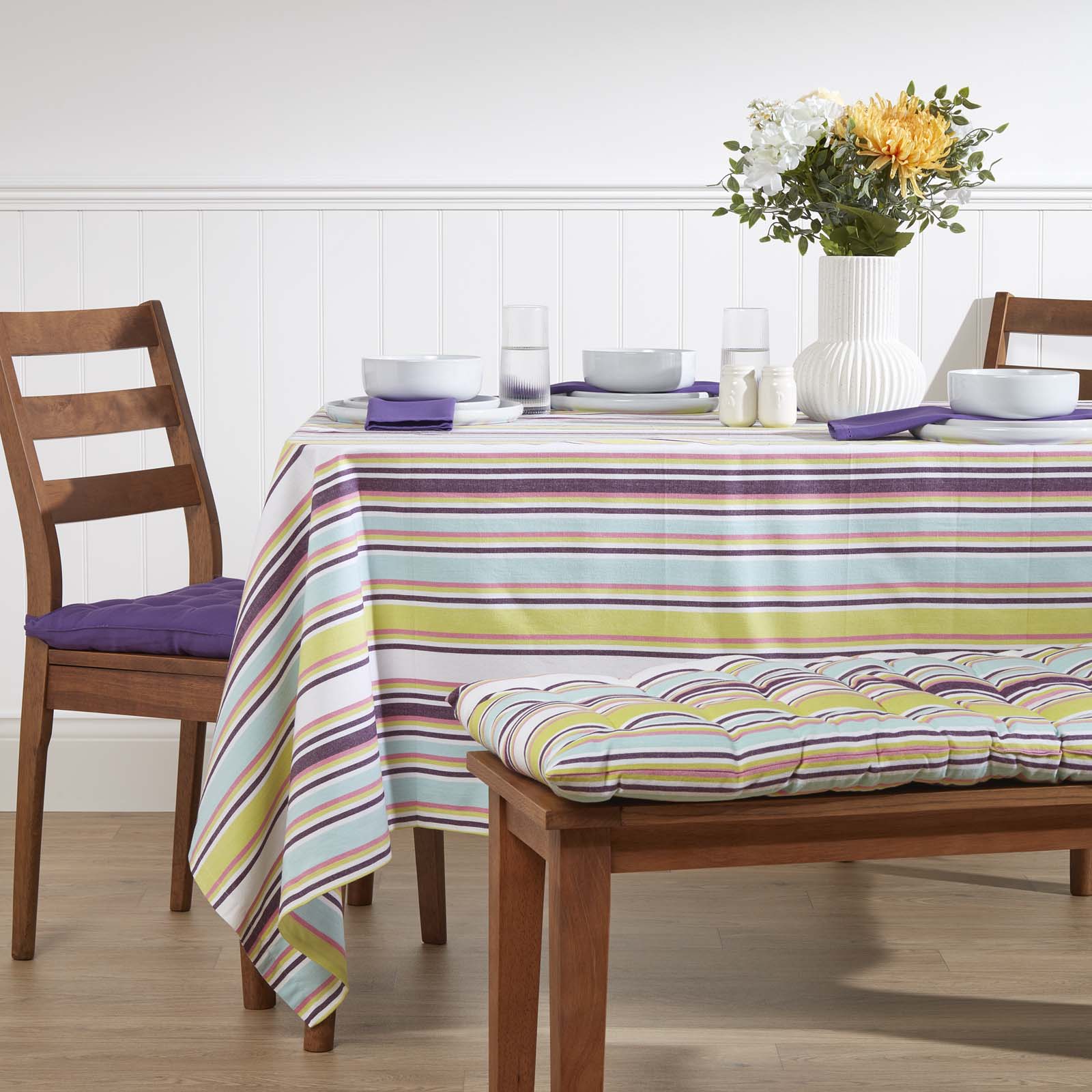Plain Cotton Fabric 4 Napkins Set | 45cm x 45cm | Purple