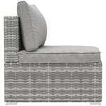 Outdoor Garden Furniture Rattan Single Middle Sofa W/cushion | Gray