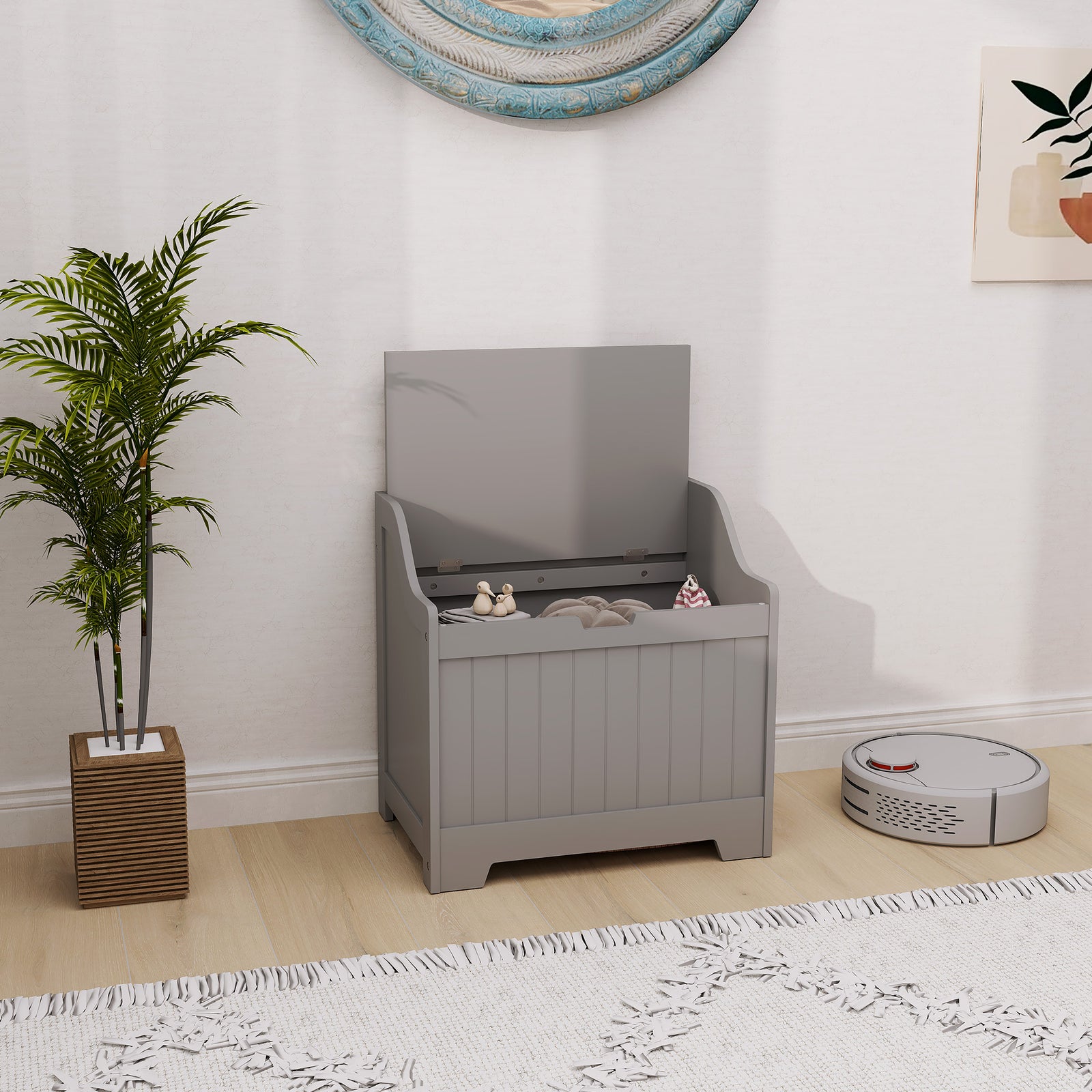Storage Trunk With Safety Hinge For Living Room, 56.4cm | One Size
