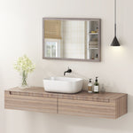 60x40cm Wall Bathroom Mirror For Home Decor, Vanity Mirror | Grey