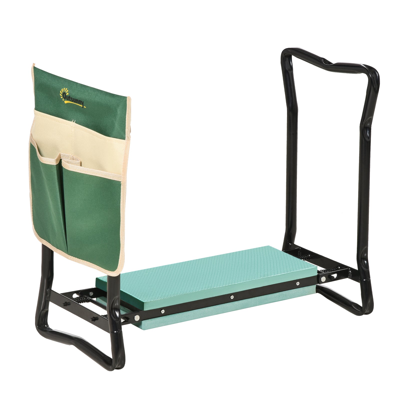Foldable Steel Garden Kneeler Seat With Tool Bag