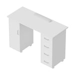 Mobile Manicure Table With 1 Cabinet And 4 Drawers | White