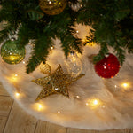 Snow White Plush Christmas Tree Skirt For Holiday Decoration 78cm/90cm/122cm Diameter | Large | White