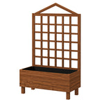 Wooden Planters With Trellis For Vine Climbing