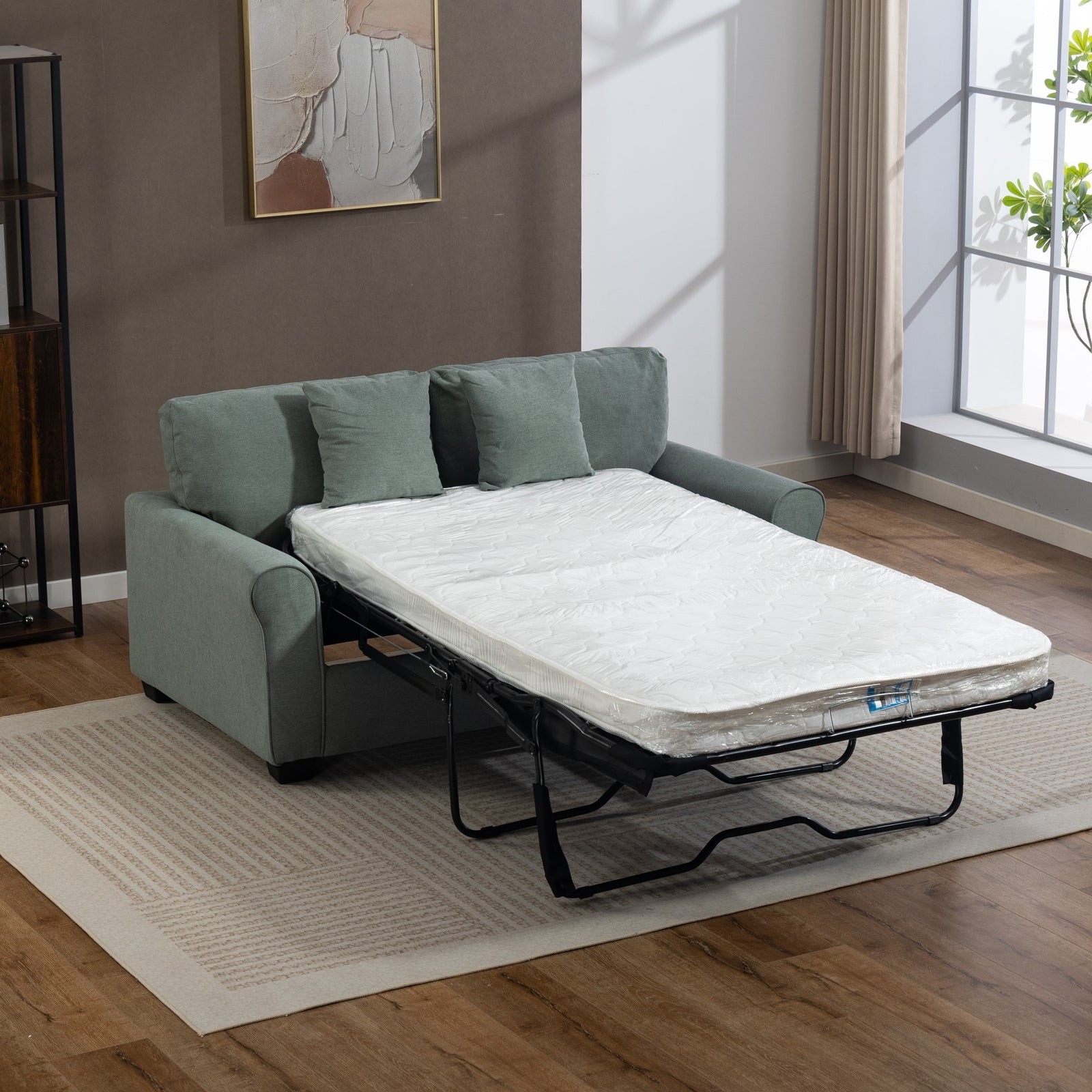 Lewiston Fabric Pull Out Sofabed | Duck Egg