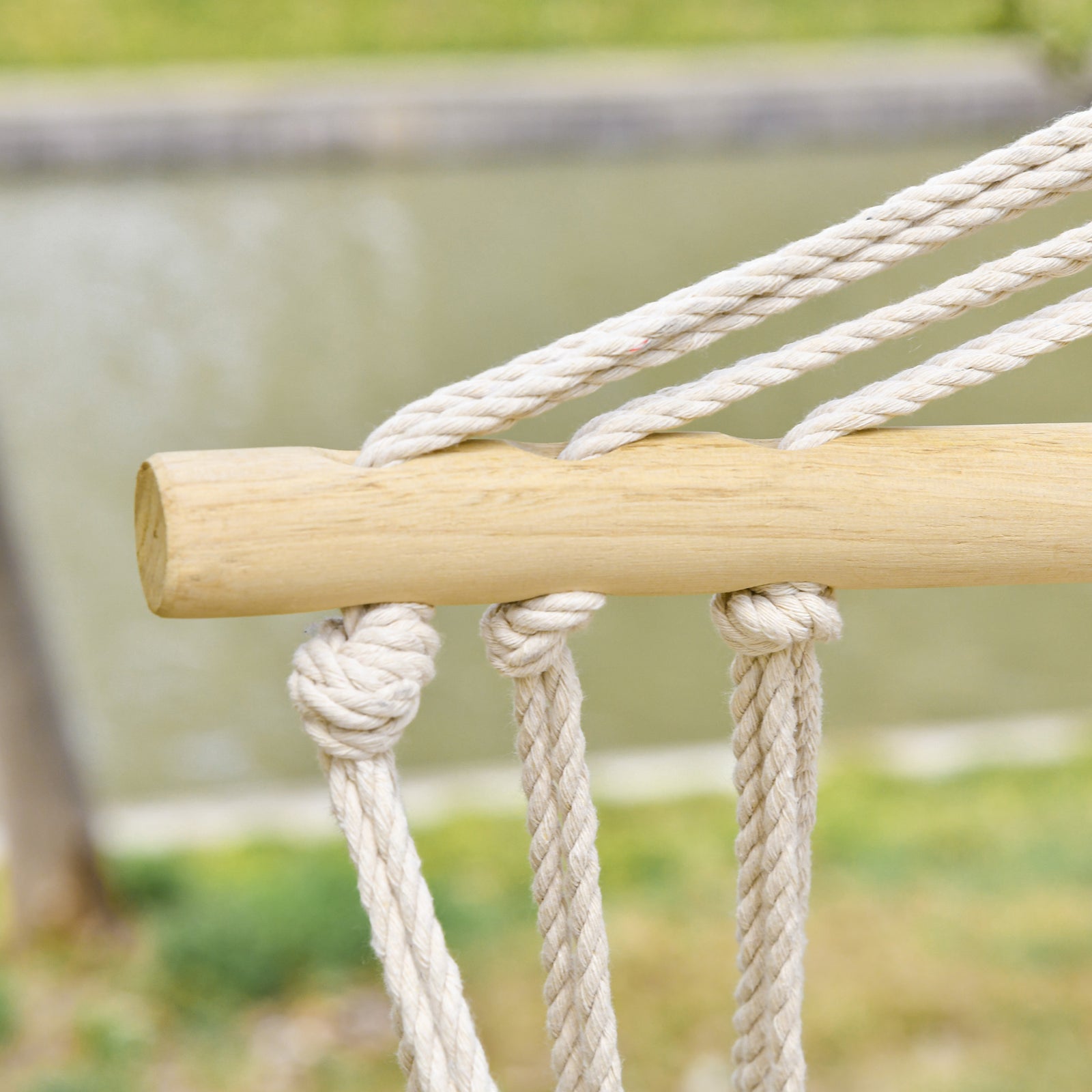 Hanging Hammock Chair Thick Rope Frame Safe Wide Seat