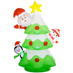 8ft Christmas Blow Up Tree With Santa Claus