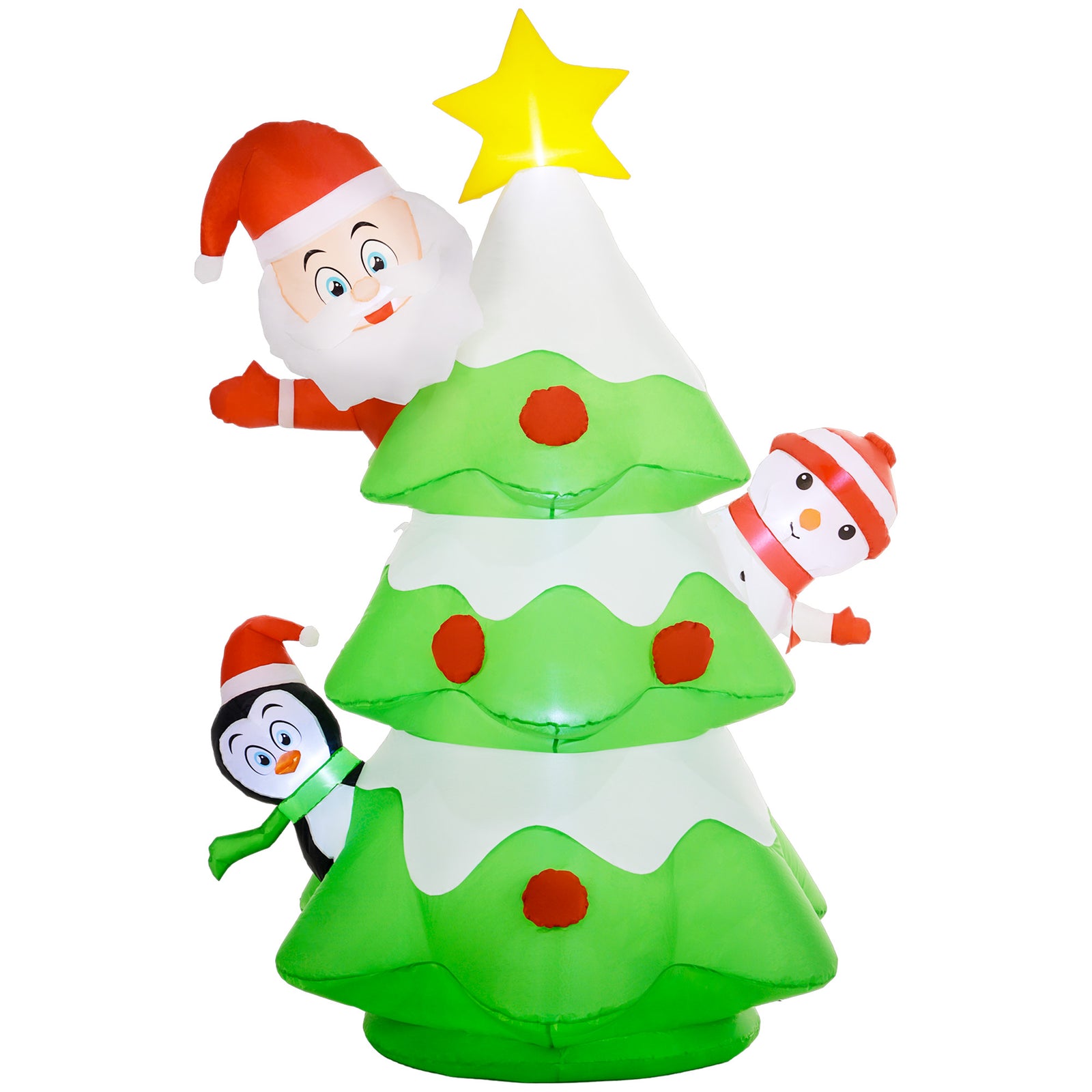 8ft Christmas Blow Up Tree With Santa Claus
