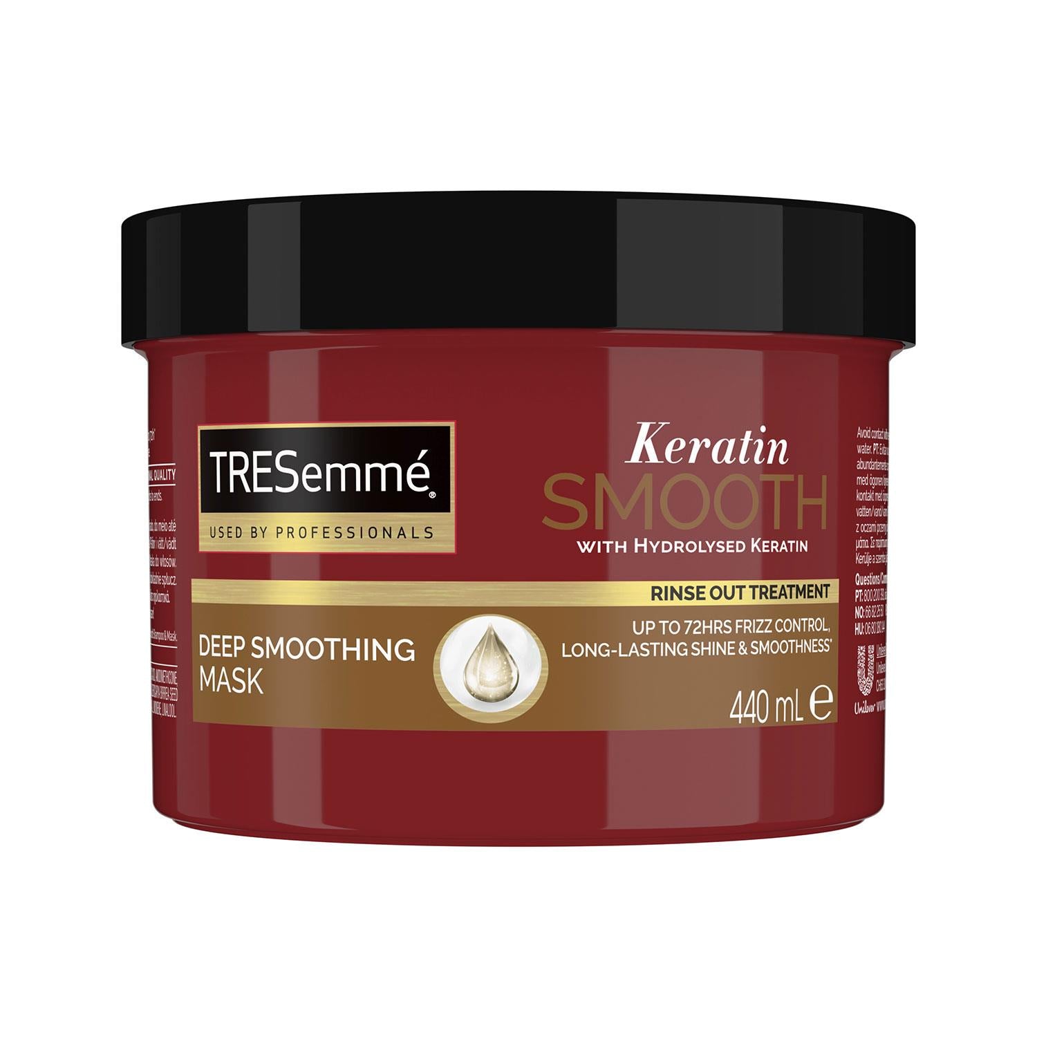 Keratin Smooth Deep Smoothing Mask With Hydrolysed Keratin, 6x Of 440ml