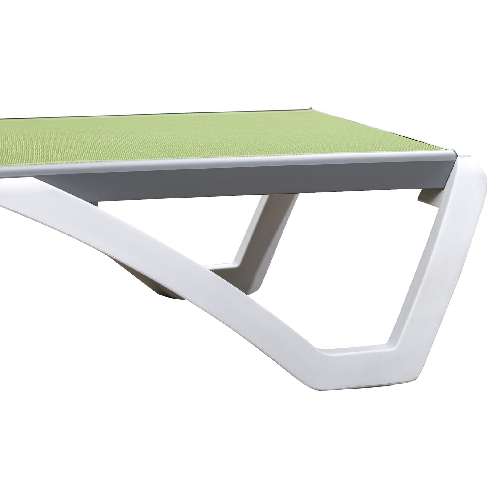 Outdoor Chaise Lounge W/ Adjustable Back | Green