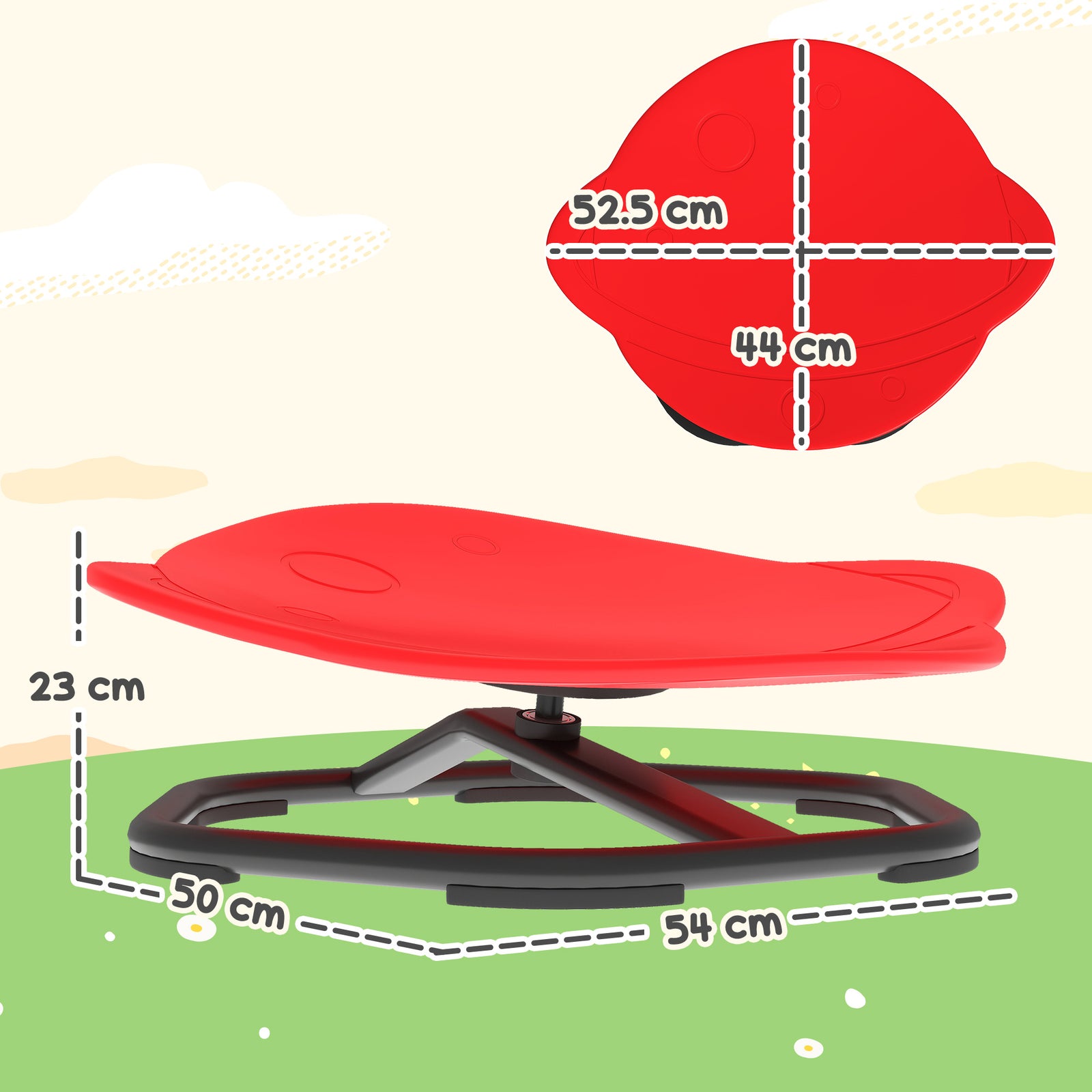 Planet-shaped Kids Swivel Chair, Sensory Spinning Chair | Red