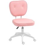 Small Pu Leather Office Chair Pink