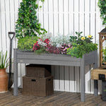 Outsunny Garden Wooden Planter Flower Raised Bed