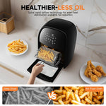 12l Digital Air Fryer Oven With Rotisserie & Skewer Set – 1800w Large Capacity, Touch Panel, 8 Preset Modes, Mesh Tray & Oil Collection Tray