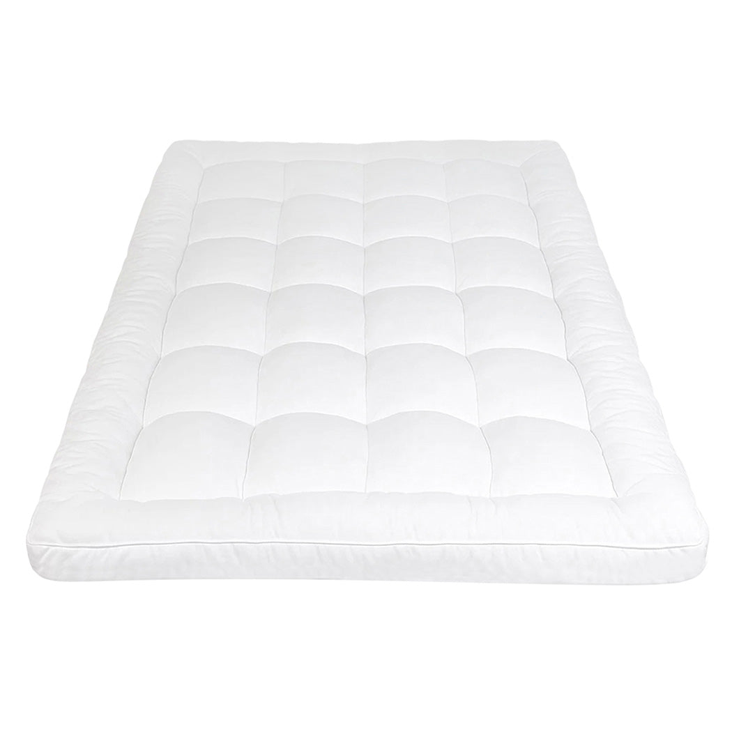 Lavio Mattress Topper 10cm Deep Soft Microfibre Washable With Strap