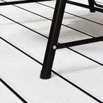 Rattan Swing Chair With Stand And Seat Cushion | Dark Gray