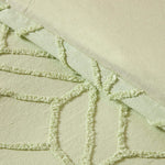 Diamond Cotton Tufted Duvet Cover Set | King | Sage Green
