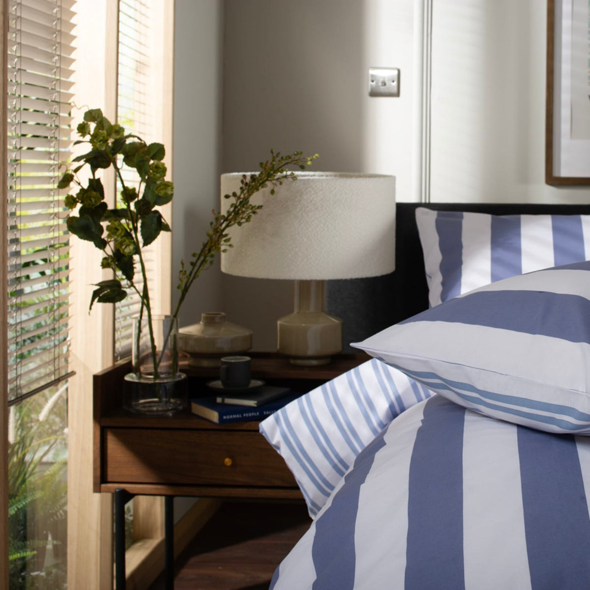 High Point Cotton Printed Duvet Cover Set | Super King | Blue