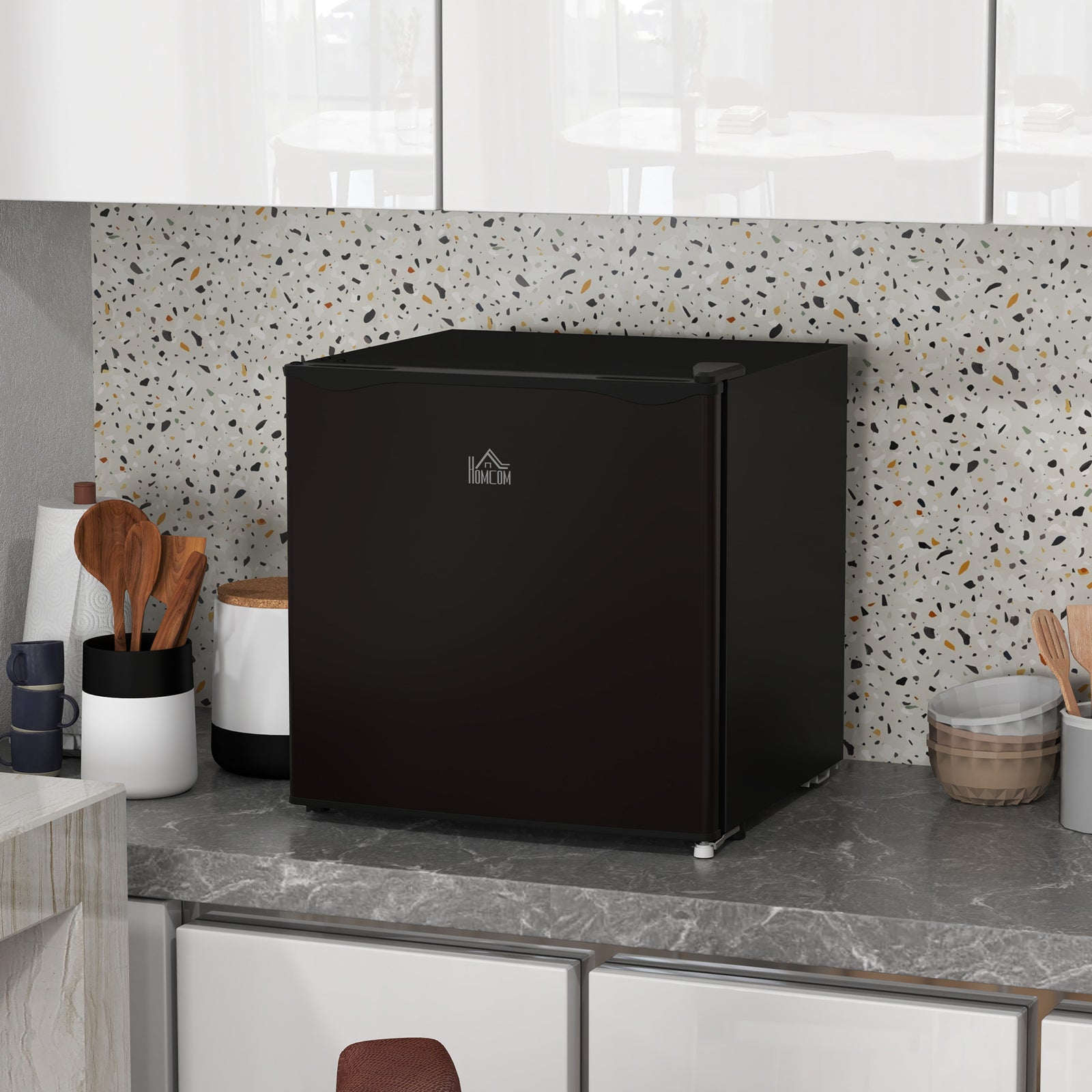 35l Tabletop Freezer With Adjustable Temperature Wire Shelf | One Size | Black
