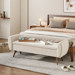 Breeins Teddy Fleece Upholstered Storage Bench