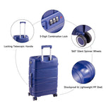 Lockable Travel Suitcase Set | Set of 4 | Navy Blue