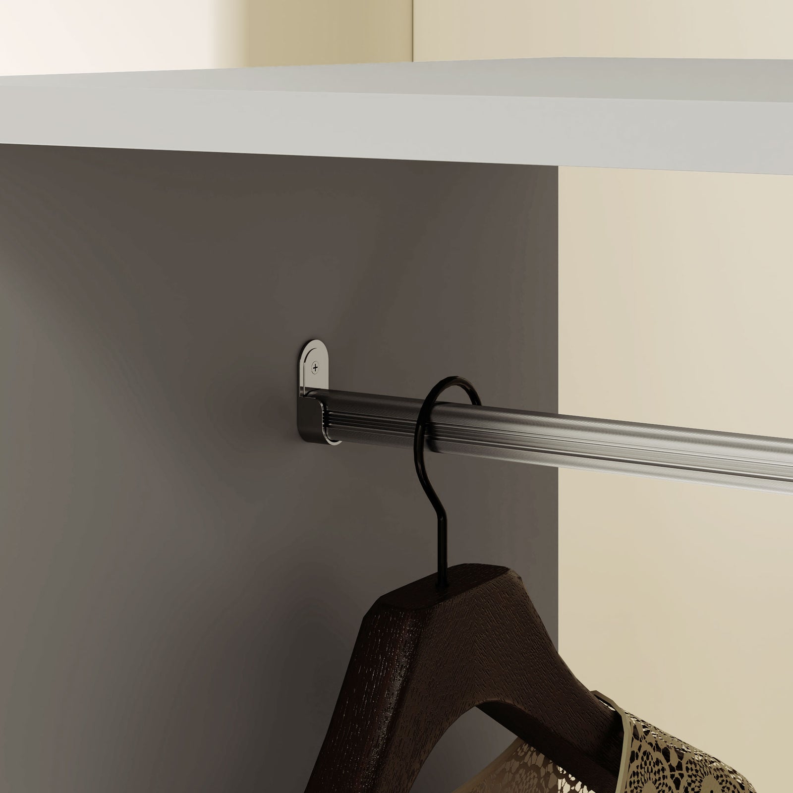 Open Wardrobe Clothes Rail Bedroom Clothes Storage Rod | One Size