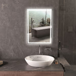 kleankin Illuminated Bathroom Mirror With Led Lights Defogging Film