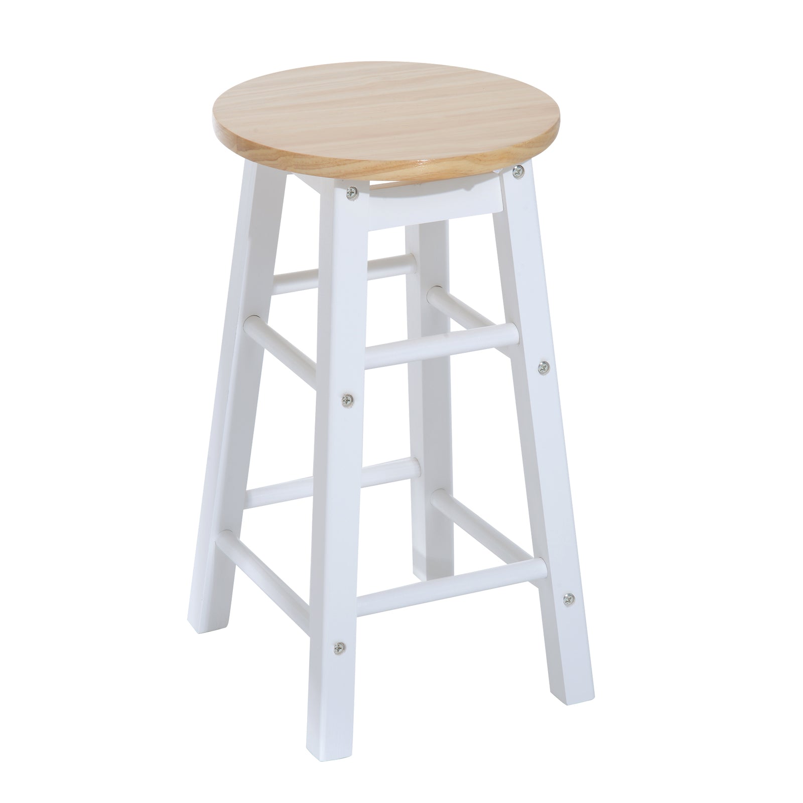 3pc Wooden Kitchen Cart, Folding Stools