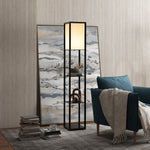 Floor Lamp Reading Lamp With 3 Tier Storage Shelf Fabric