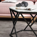 Modern Coffee Table, High Gloss Marble Effect