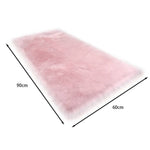 Rectangular Fluffy Shaggy Area Rug Pink Super Soft Plush Carpet For Bedroom | Small | Pink