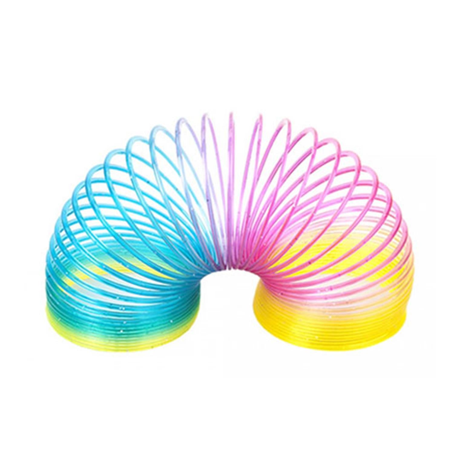 Rainbow Magic Glitter Spring Toys For Boys & Girls 2.5 X 2.5", 1 Pack
