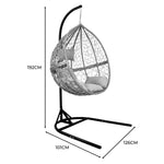 Hanging Rattan Egg Chair | Grey