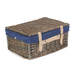 Wicker 40cm Antique Wash Picnic Basket | Blue