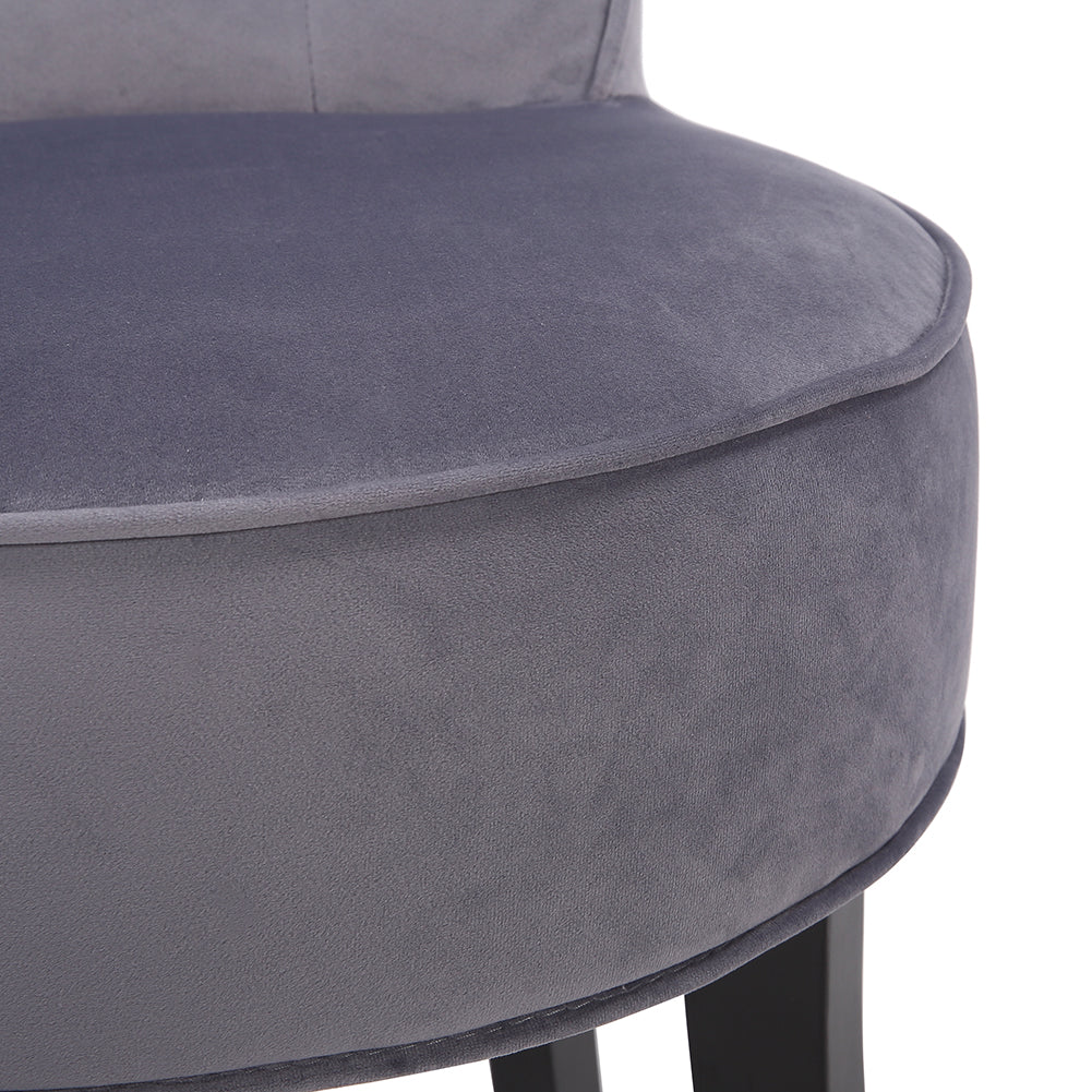 Modern Cozy Velvet Accent Slipper Bedroom Chair Small Single Dressing Table Vanity Makeup Chair