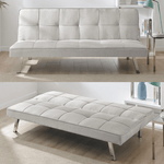 Click Clack Linen Blend Sofa Bed - 3 Seater | Cream