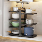 5/7-tier Adjustable Kitchen Pot Rack Organizer | Large