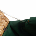 Wicker 55cm Buff Empty Picnic Basket Unlined | Green