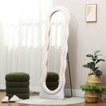 Irregular Mirror Full Length Free Standing Leaning or Wall | One Size | Pink