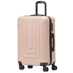 Medium 26" Hard Shell Check In Suitcase 8 Spinner Wheels Hold Luggage | Medium | Champagne