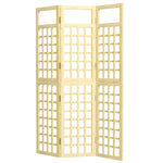 3-panel Wooden Garden Privacy Screen Wood Finish
