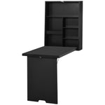 Multi-functional Folding Wall-mounted Drop-leaf Table | Jet Black