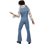 Groovy Dancer Costume, Blue With Jumpsuit | Medium