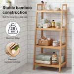 Bathroom Storage Shelves 4 Tier Rack Corner Bathroom Kitchen Bamboo