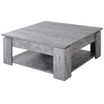 2 Tier Coffee Table With Bottom Shelf