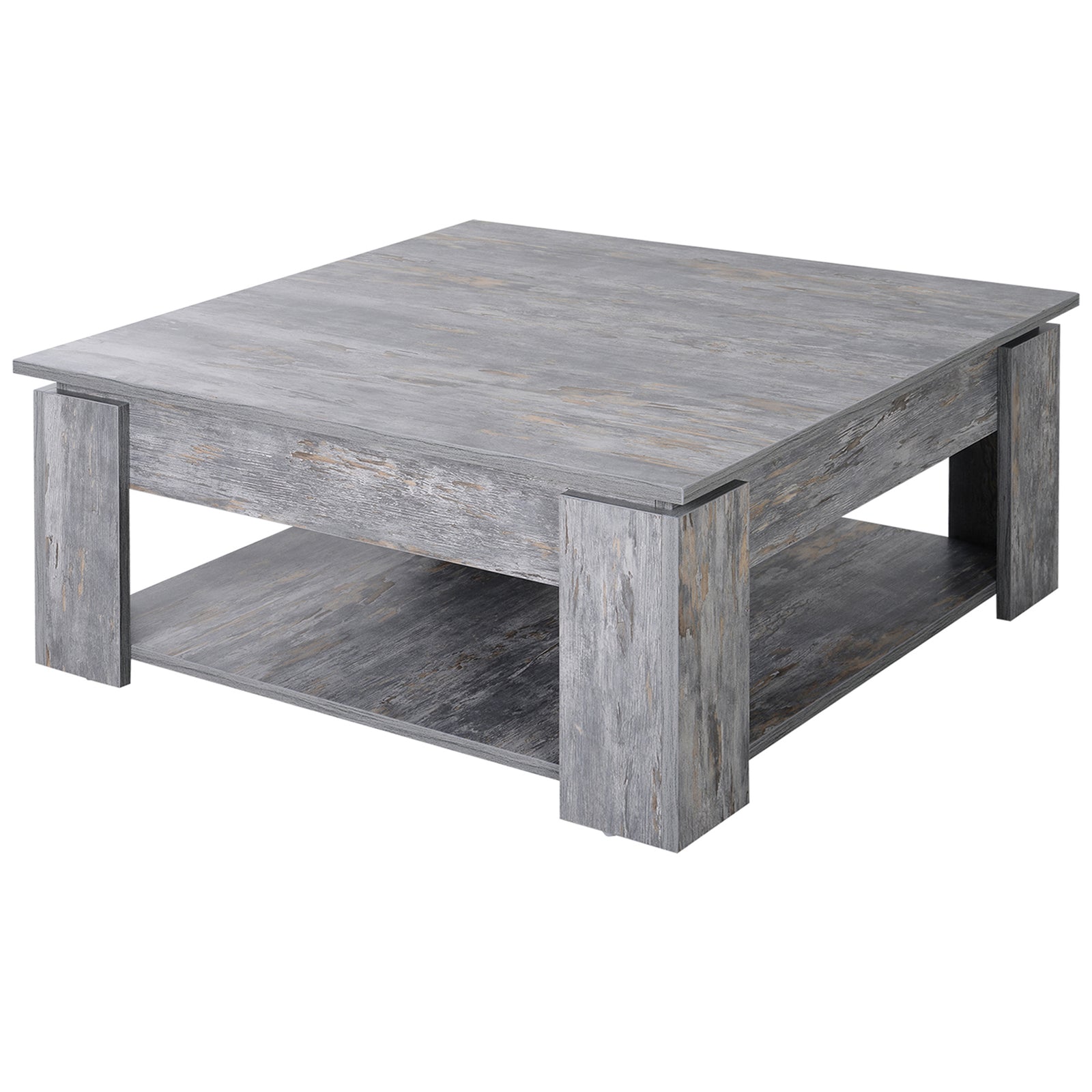 2 Tier Coffee Table With Bottom Shelf