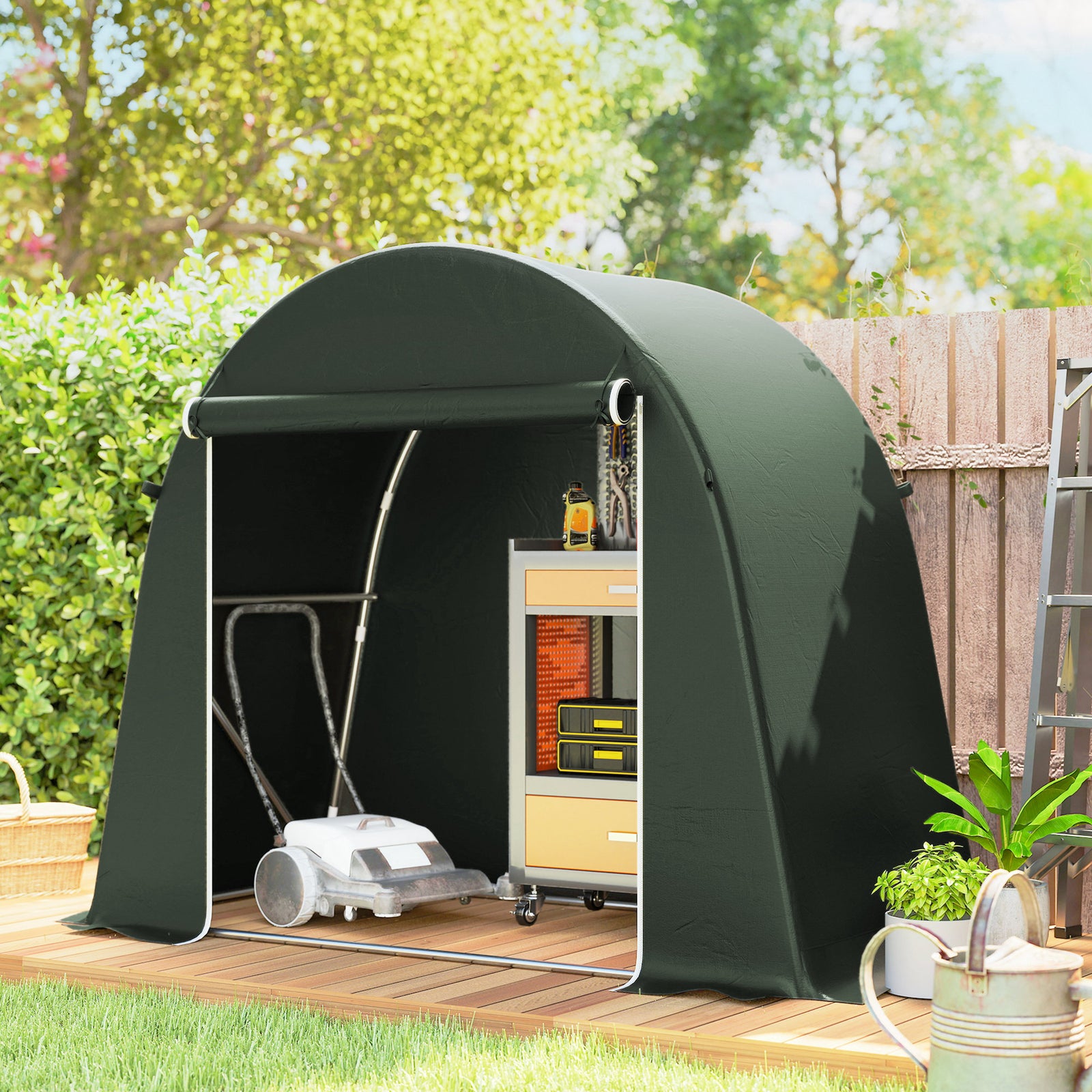 8 X 4 Ft Garden Storage Shed Tent Bike Tent | Green