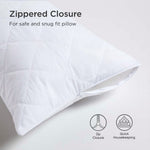 Cotton Rich Quilted Pillow Protectors | King | White