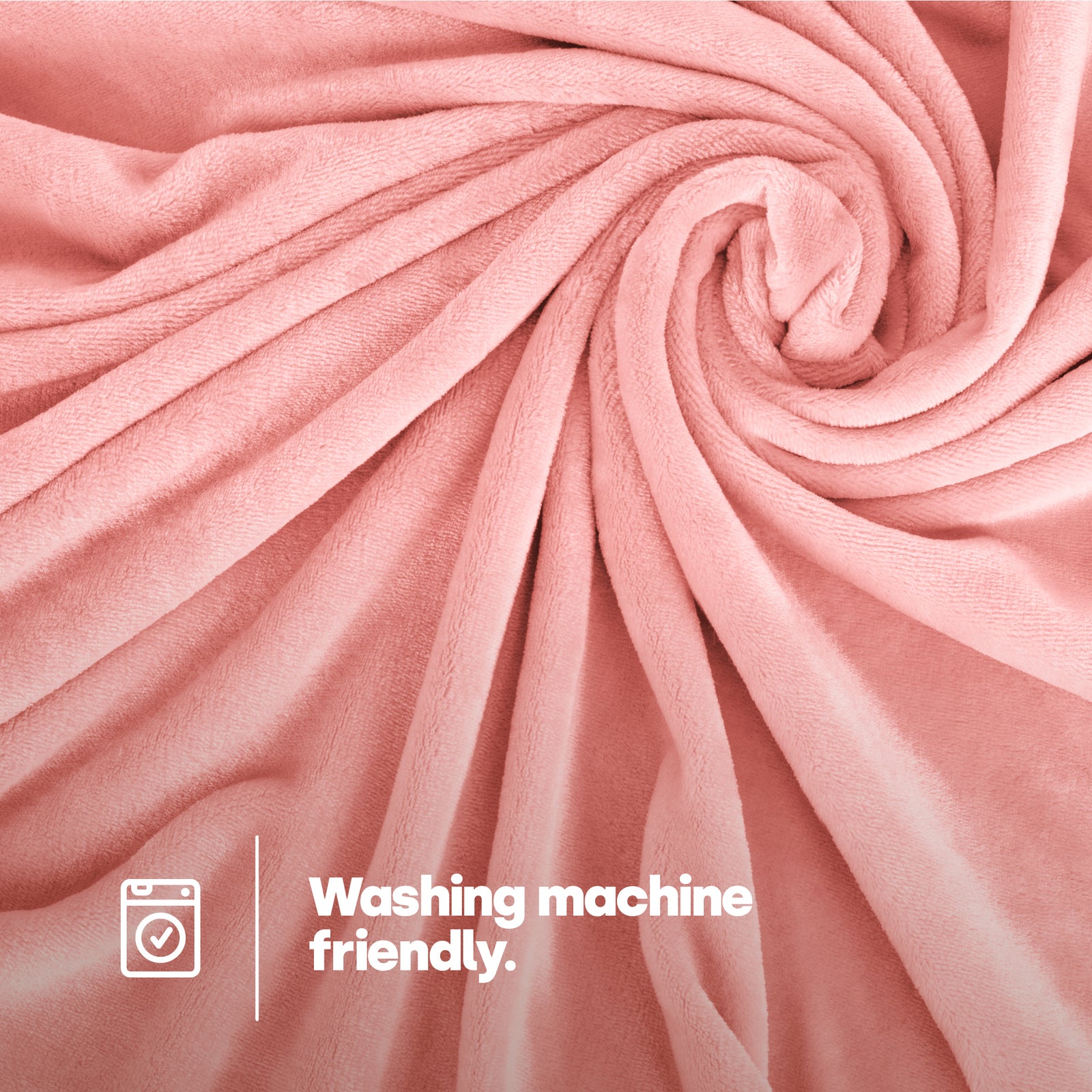 Single Fleece Blanket - Blush